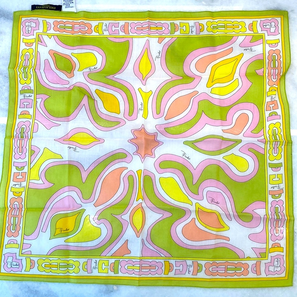 Emilio Pucci Cotton Scarf. From 2008-10 new. Never used. Collectors piece